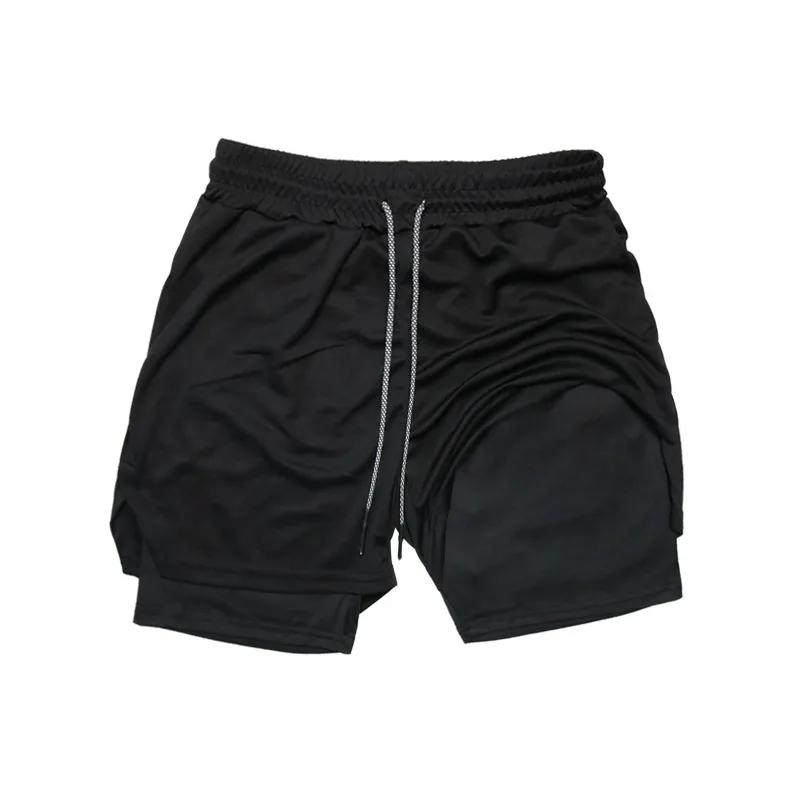 Short d'entraînement d'été 2 en 1 pour hommes, short de Compression de Performance de gymnastique av