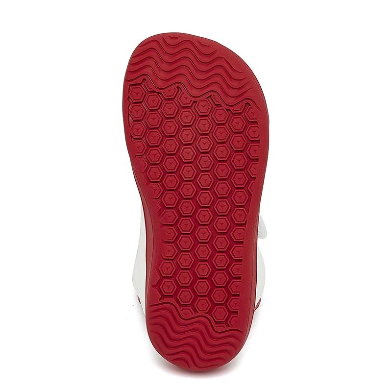 HOBIBEAR enfants chaussures pieds nus bout large zéro chute marche minimaliste Sneaker en cuir artif