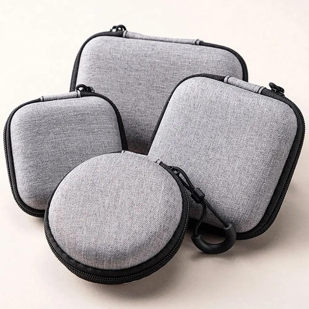 Mini sac de rangement EVA, 1 pièce, pochette de transport, étui pour écouteurs à fermeture éclair po