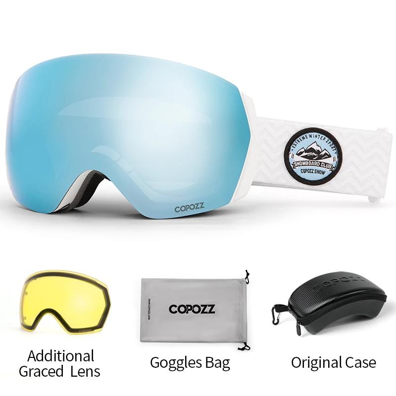 COPOZZ marque lunettes de Ski professionnelles Double couches Anti-buée UV400 hommes femmes hiver mo