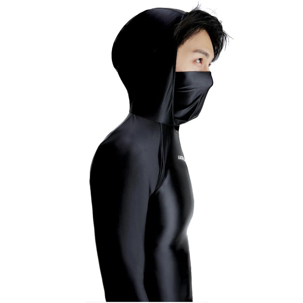 AMORESY Hyperion-Économie de course à capuche multifonctionnels, col haut, crème solaire, t-shirts c