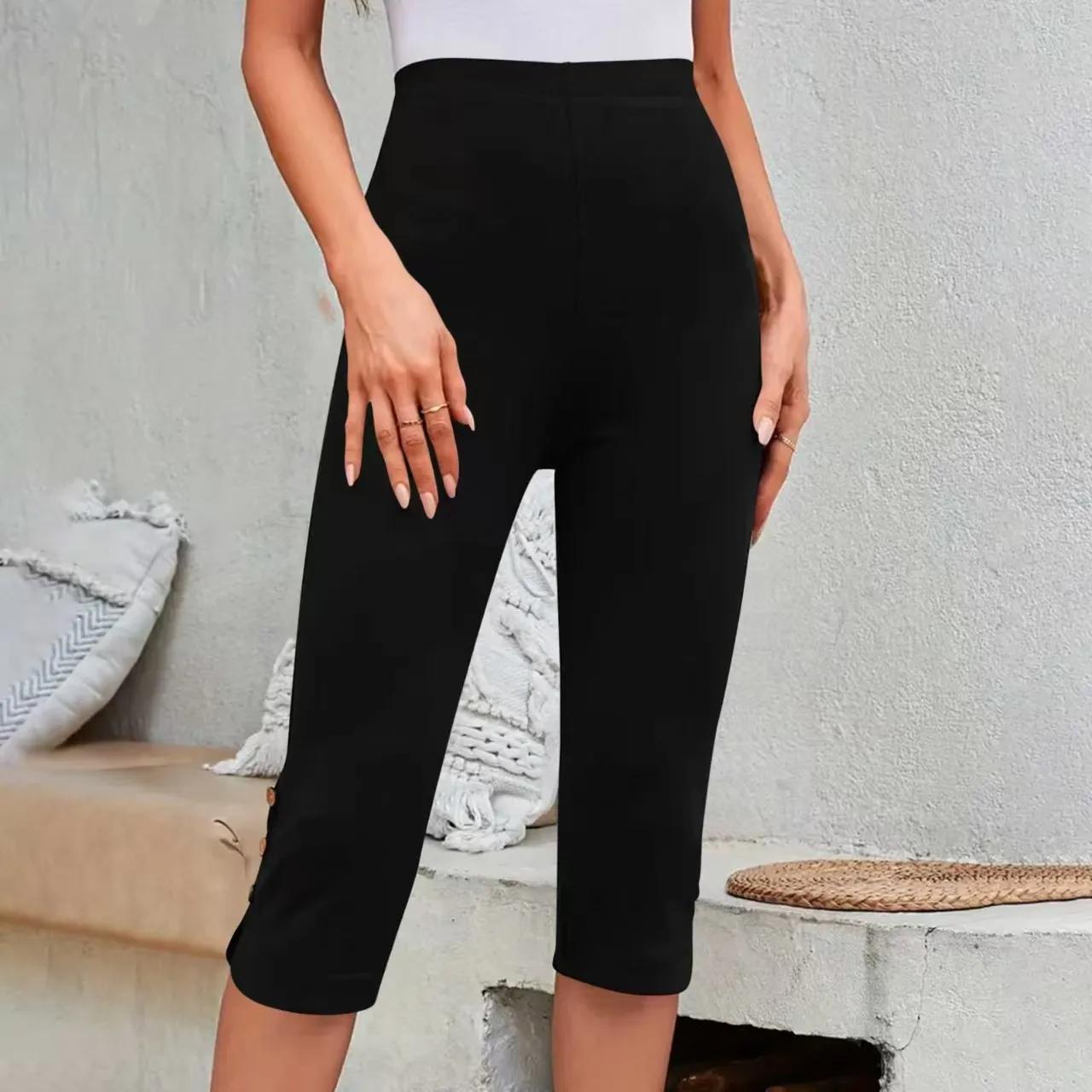 Pantalon élastique taille haute à sept pieds pour femme, mi-mollet, couche de Base, vêtements avec d