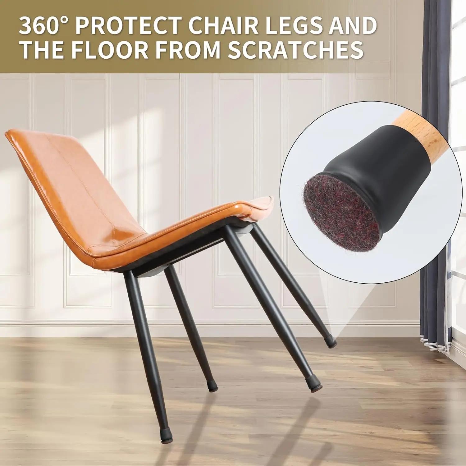 Protecteur de sol pour pieds de chaise, 8 pièces, couvre-pied diagonale avec coussinets en feutre ép
