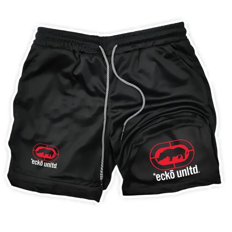 Shorts de course pour hommes 2 en 1 Shorts de sport à double couche Vêtements de sport Gym Fitness S