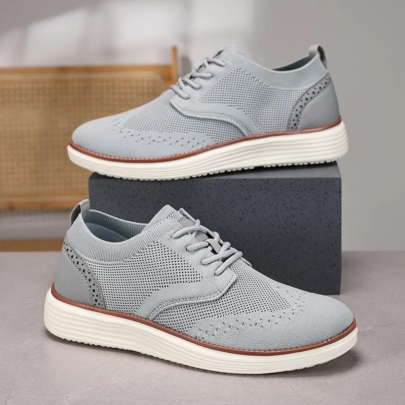 Baskets habillées à la mode pour hommes, chaussures de marche décontractées, Oxfords d'affaires, con