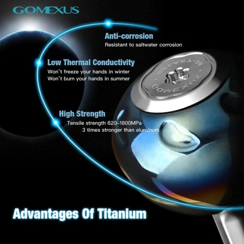 GOMEXUS-Poignée de moulinet Spinning Power, en titane, pour Shimano Stella Vanquish Daiwa Exist Salt