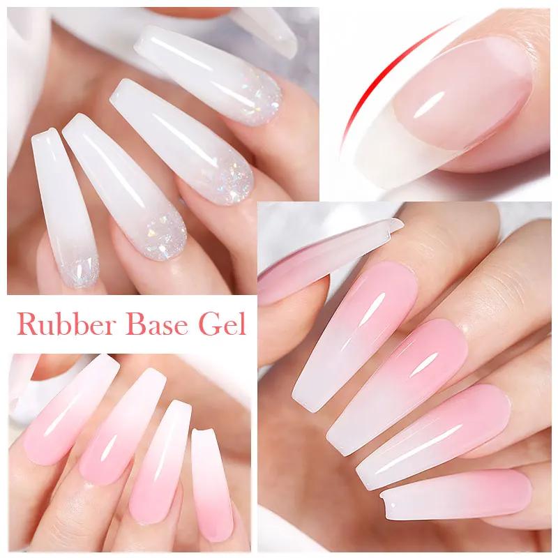 BORN PRETTY vernis à ongles Gel à Base de caoutchouc rose laiteux paillettes 15ml vernis Semi-Perman