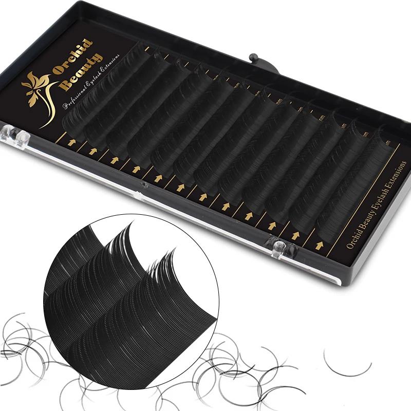 Lot de faux-cils orchidées 8-15mm, extensions de cils en faux vison de qualité supérieure, mélange d