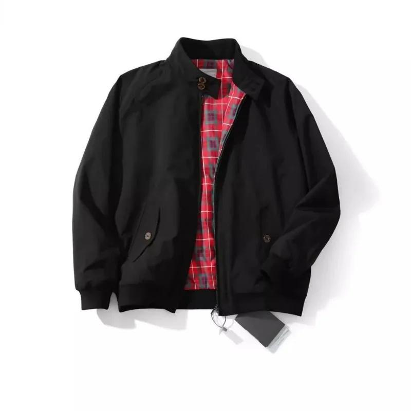 Manteau Homme Printemps-Automne Style Américain Rétro, Col Montant Fin, Manches Longues, Veste Simpl