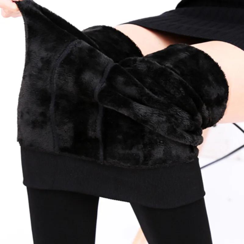 8 couleurs S-XXL hiver Leggings chauds femmes taille haute épais velours Legging mode solide grande