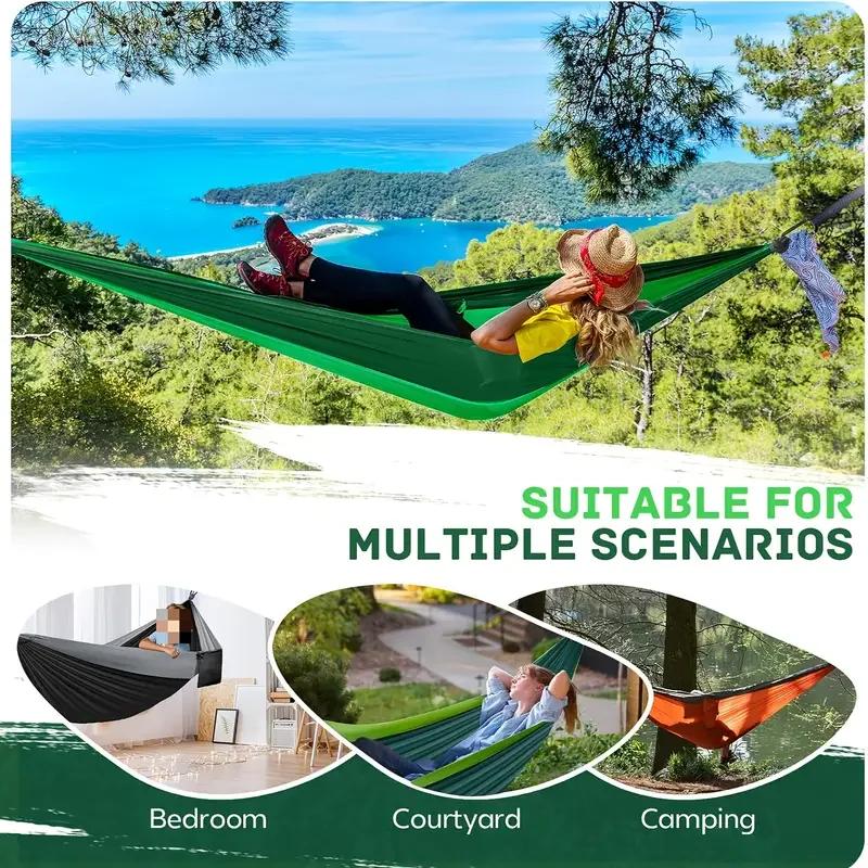 Hamac pour Camping Hamacs Équipement pour l'extérieur Sac à dos Survie ou Voyage Portable Léger Para