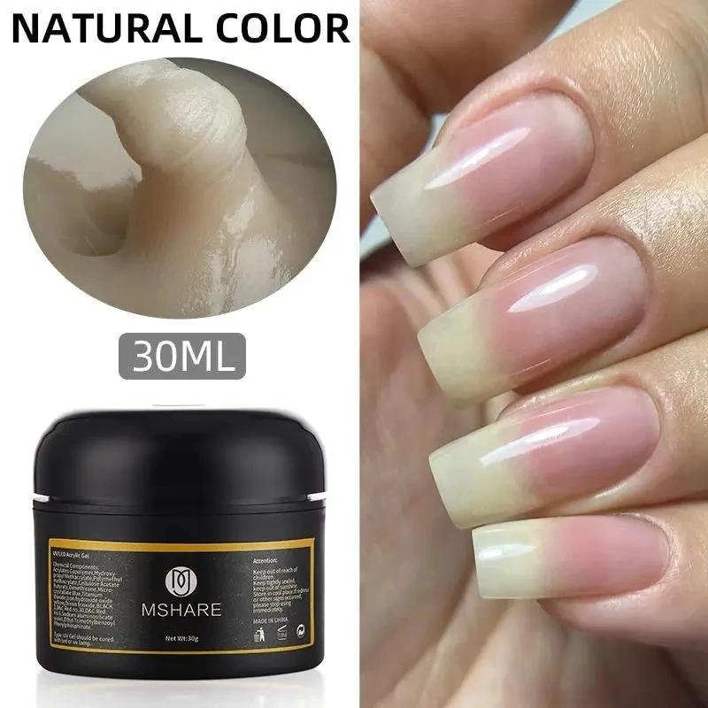 MSHARE 30g aspect naturel Poly ongles acrylique Gel Extensions d'ongles constructeur UV Led Acrylgel