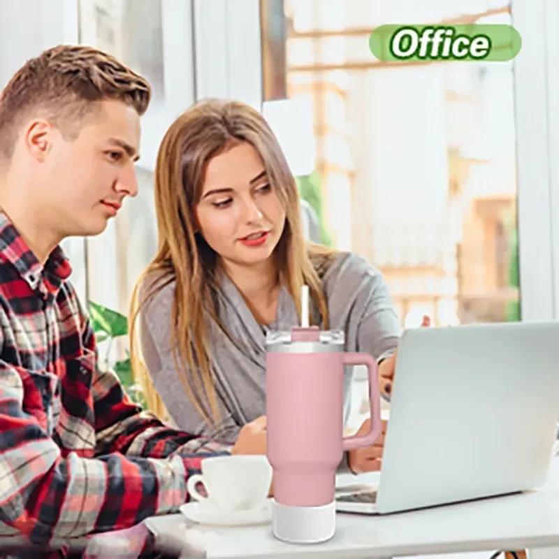 Couvercle de manchon inférieur de botte en Silicone, 2 pièces, pour Stanley 40oz Tumbler Quencher Ad