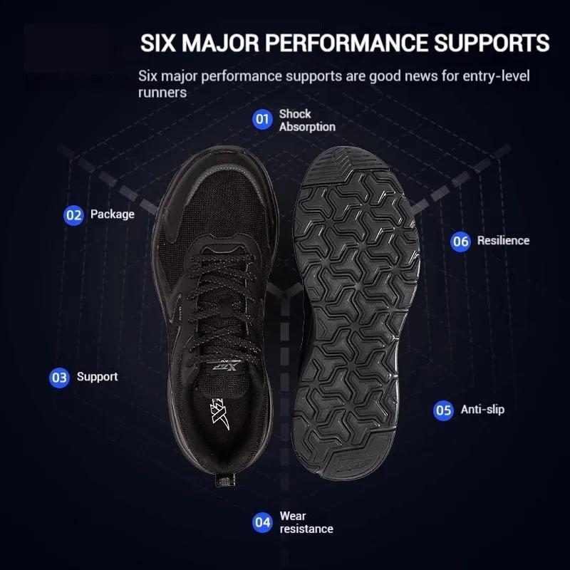 Xtep chaussures de course pour hommes chaussures de sport hommes légers Absorption des chocs chaussu