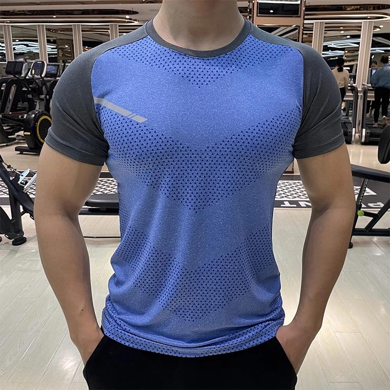 Chemise de course à manches courtes pour hommes, haut de sport en plein air, Jogging, entraînement d