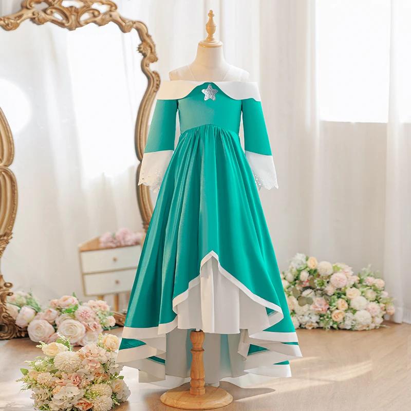 Nouvelle robe Rosalina bleue pour filles, costume d'halloween, robe de princesse pour jeu de rôle, v