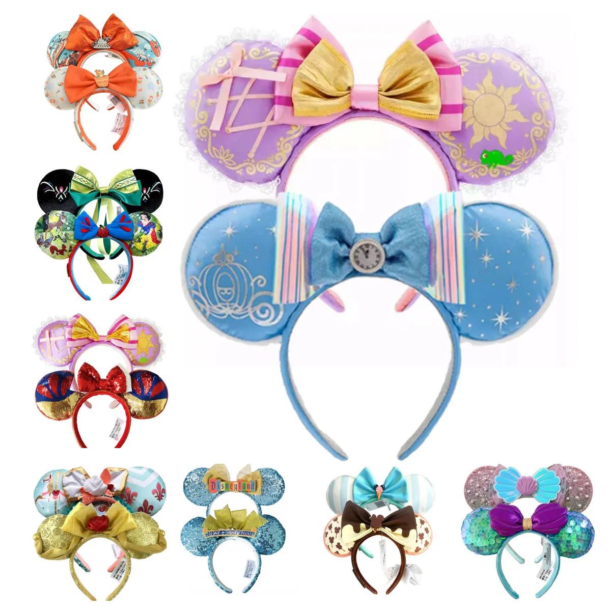 Bandeau d'oreille Disney Minnie Mouse, 2 pièces, nouvelle coiffure de princesse Disney pour vacances