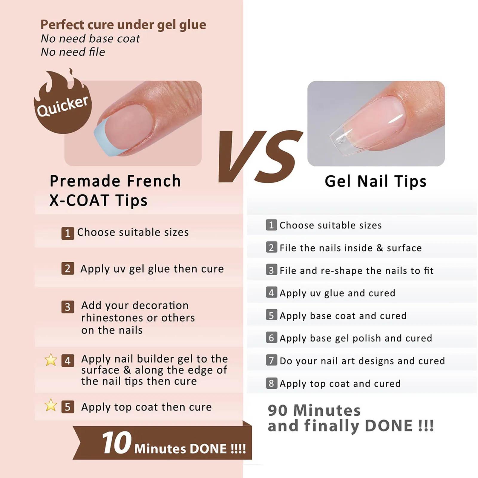 150 pièces 6 couleurs faux ongles multi-tailles faux ongles presse sur ongles acryliques amande fran