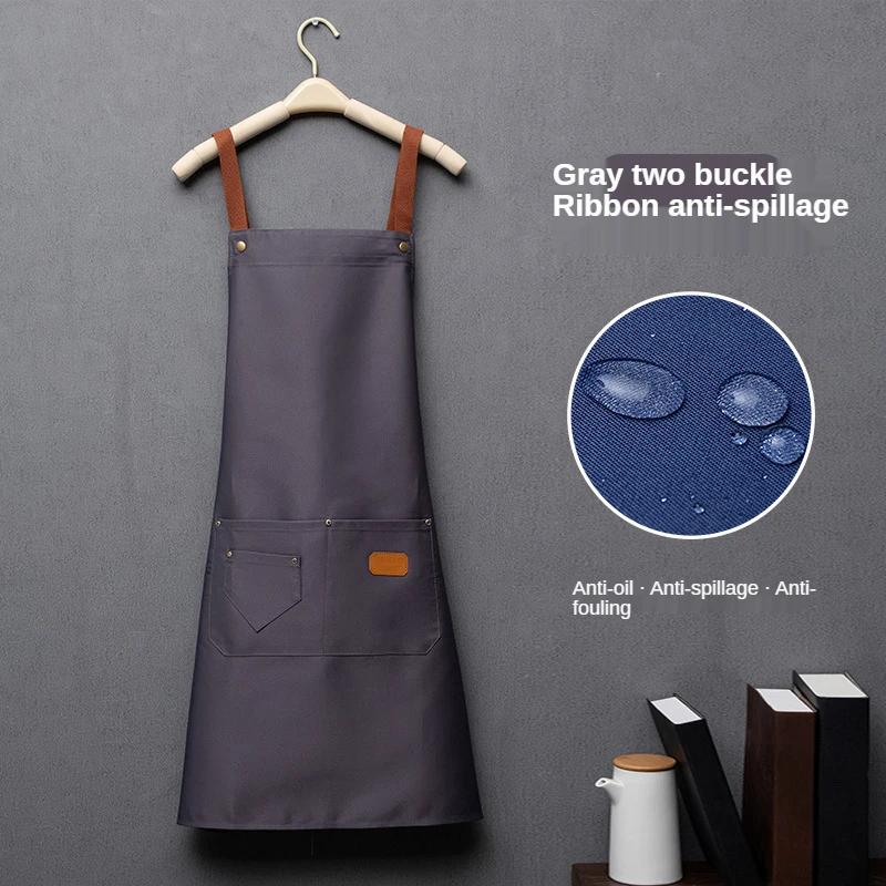 Tabliers de cuisine avec logo brodé personnalisé, vêtements de cuisson avec poches, bavoir adulte, s