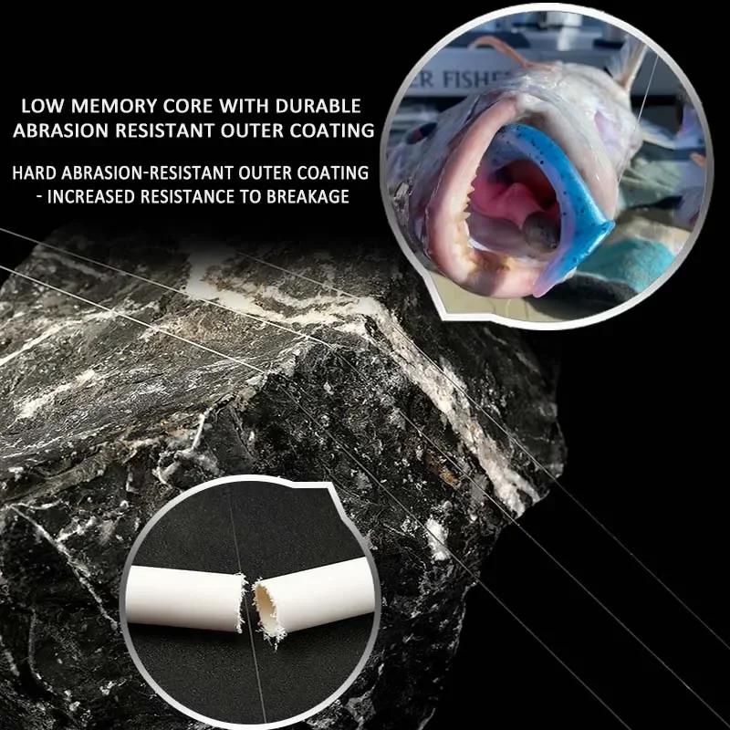 Ligne de leader en fluorocarbone DaiwaJ-Fluoro 50M et 100M haut niveau de résistance à l'abrasion li