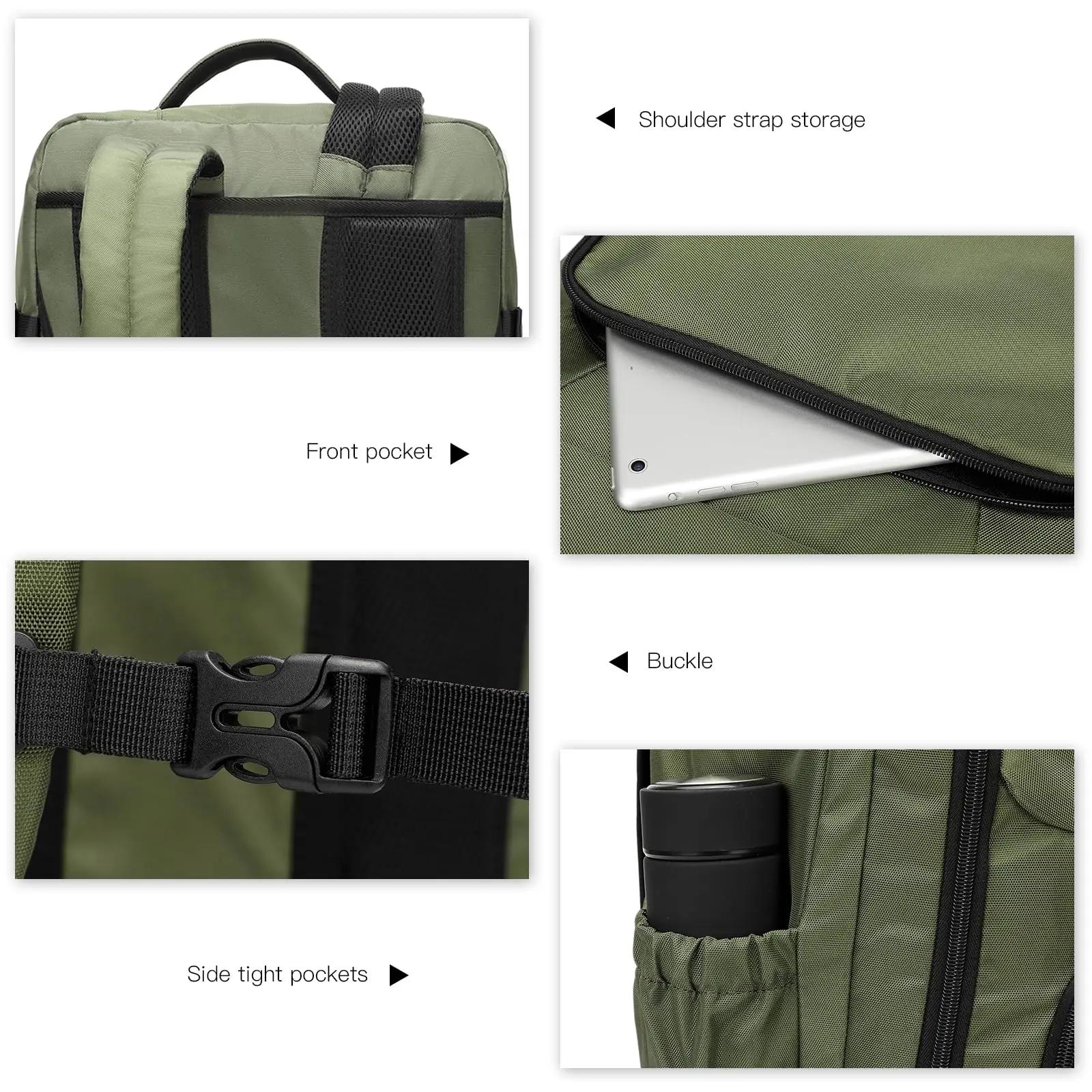 KONO Travel Backpack bagage à main | Imperméable et résistant aux avions | Protège-détons 38L |