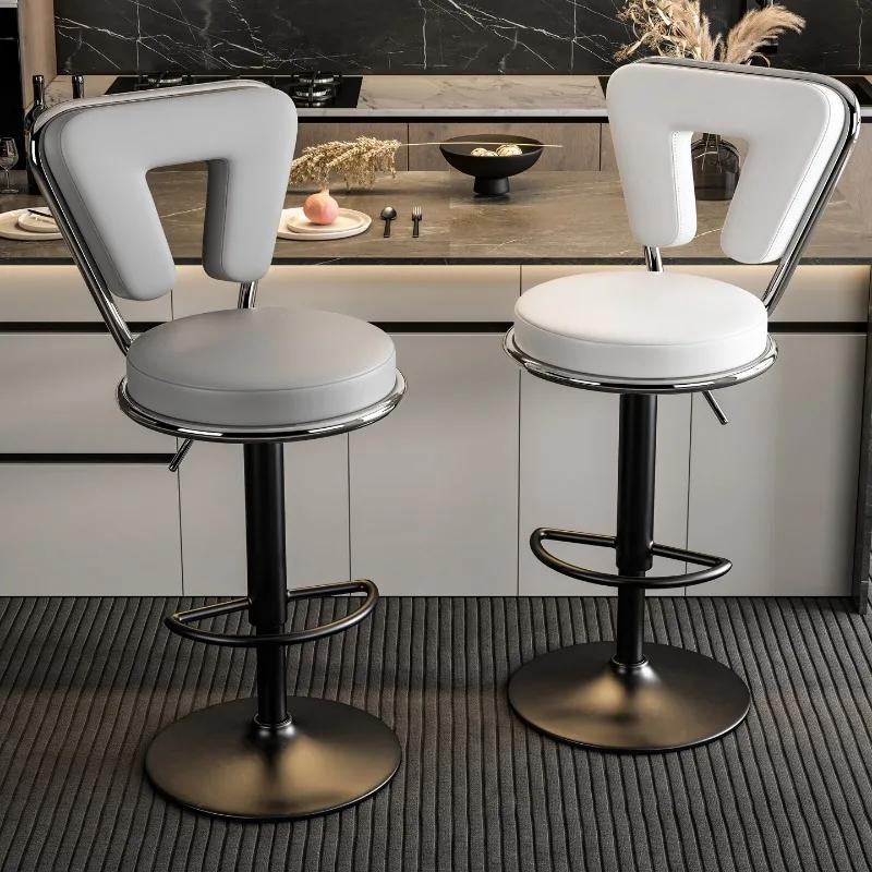 Tabouret de Bar moderne à hauteur réglable, chaise pivotante d'îlot de cuisine à domicile, tabouret
