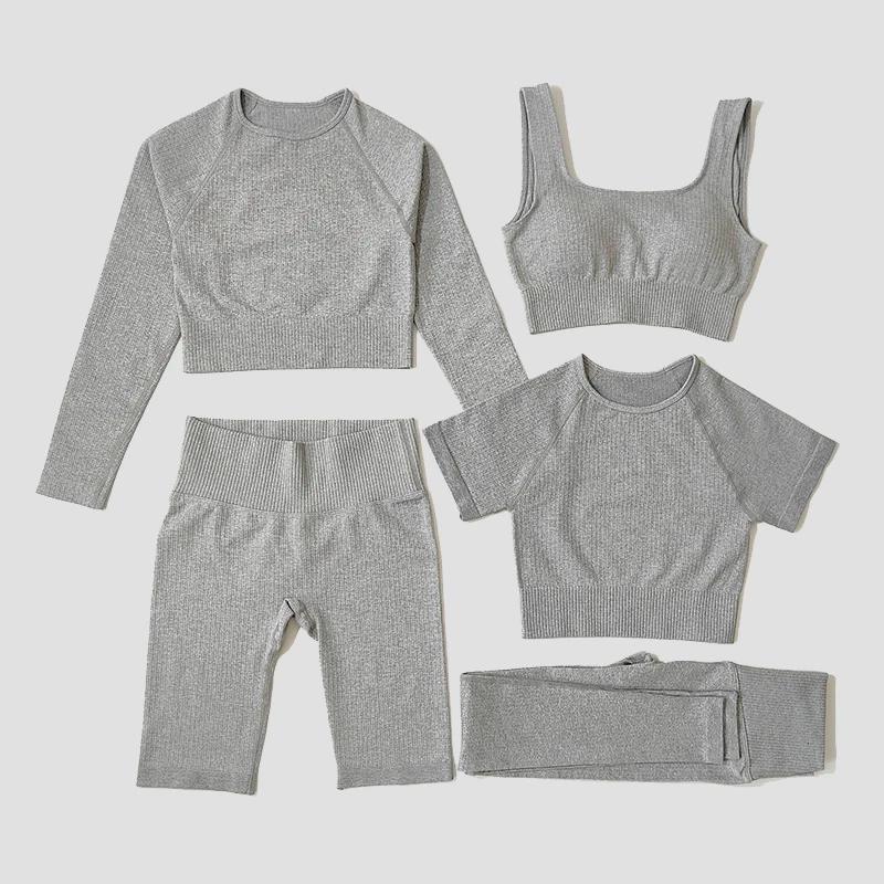 Ensemble de yoga sans couture pour femmes, vêtements d'entraînement sportif, vêtements de sport, leg