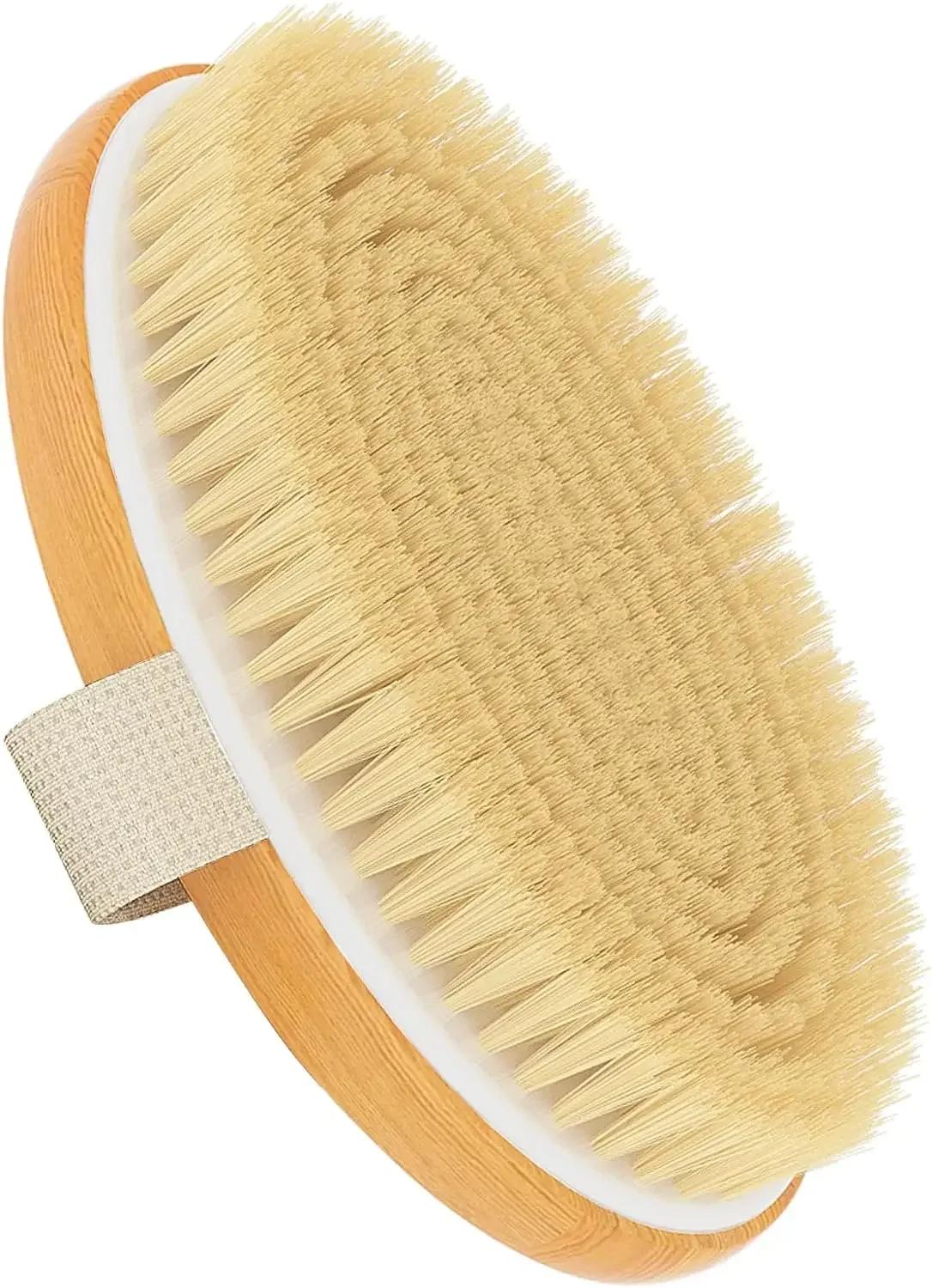 Brosses pour le corps sec, épurateurs exfoliants pour le corps, poils naturels pour peau sèche, amél