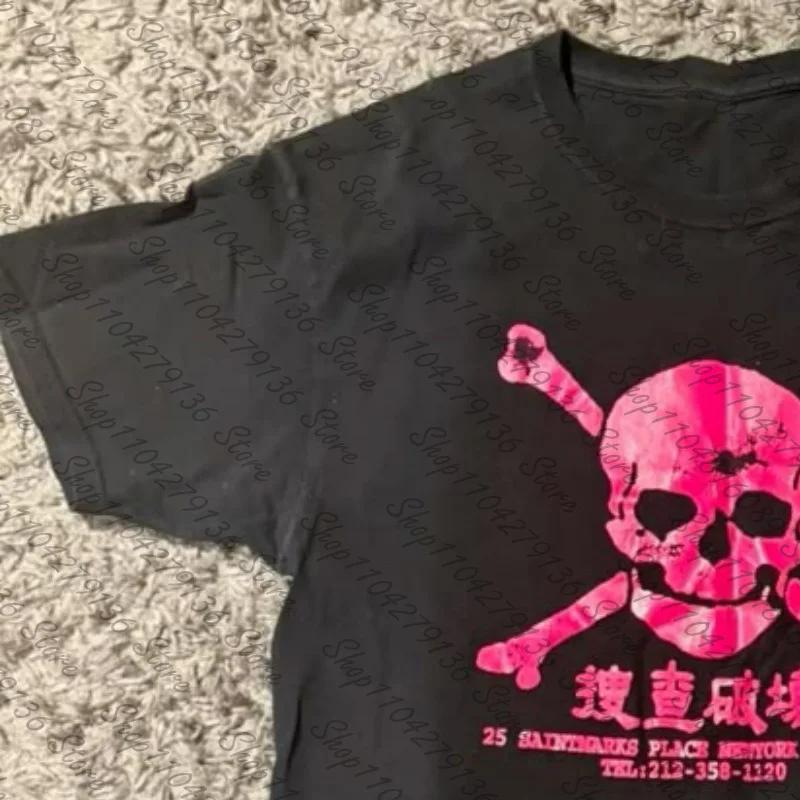 T-shirt Femme Vintage Y2K Années 2000 Anime Mignon Décontracté Imprimé Emo Streetwear Gothique Haraj