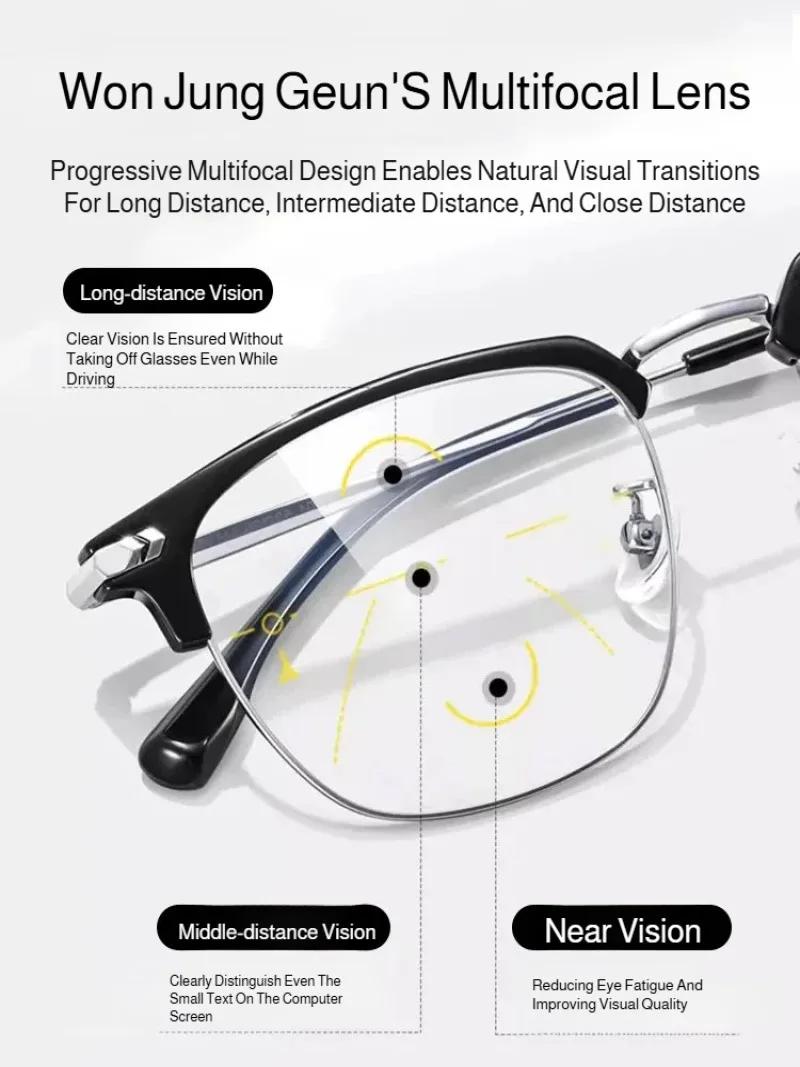 Lunettes de lecture intelligentes haute définition pour la vue de près et de loin, ajustement automa