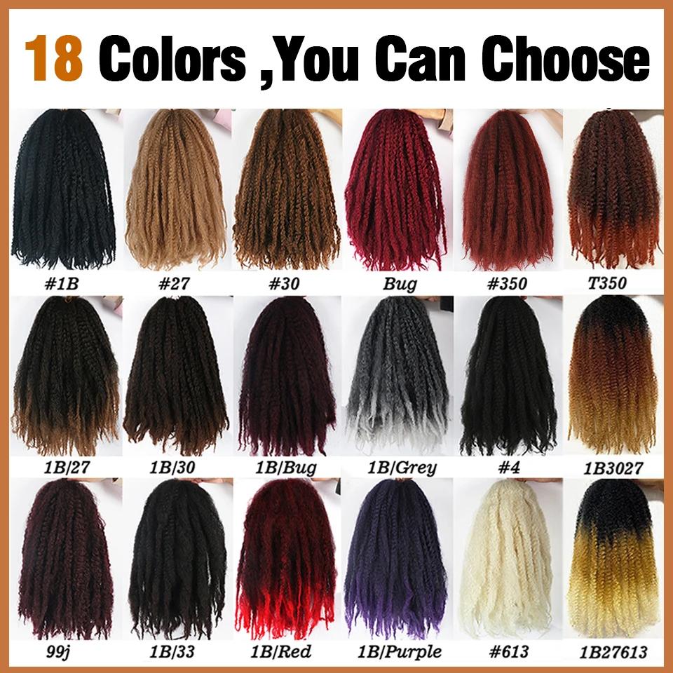 Marley Hair 18 pouces cheveux synthétiques tressés Marley Ombre noir brun blond gris 350 pour cheveu
