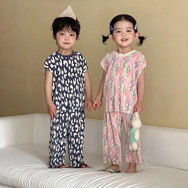 MILANCEL – ensemble de vêtements d'été pour enfants de 1 à 10 ans, T-shirt + short à motif d'ours de