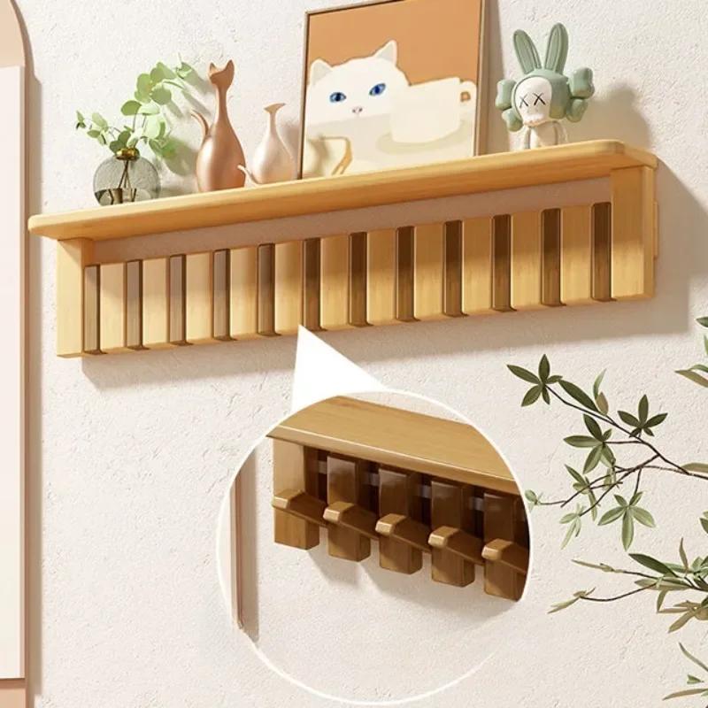 Cintre mural créatif nordique moderne en bois massif, porte-vêtements de luxe pour salon, chambre à
