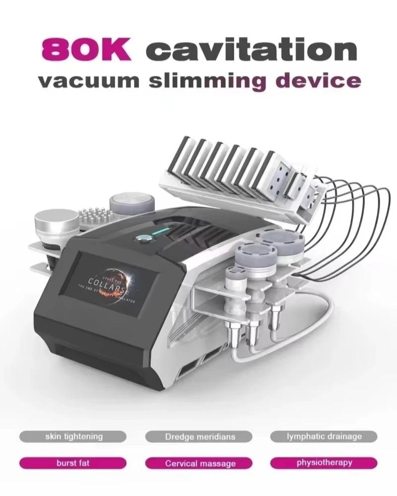 Dispositif amincissant sous vide par Cavitation 80K, Drainage lymphatique, Lipolaser, drague des mér