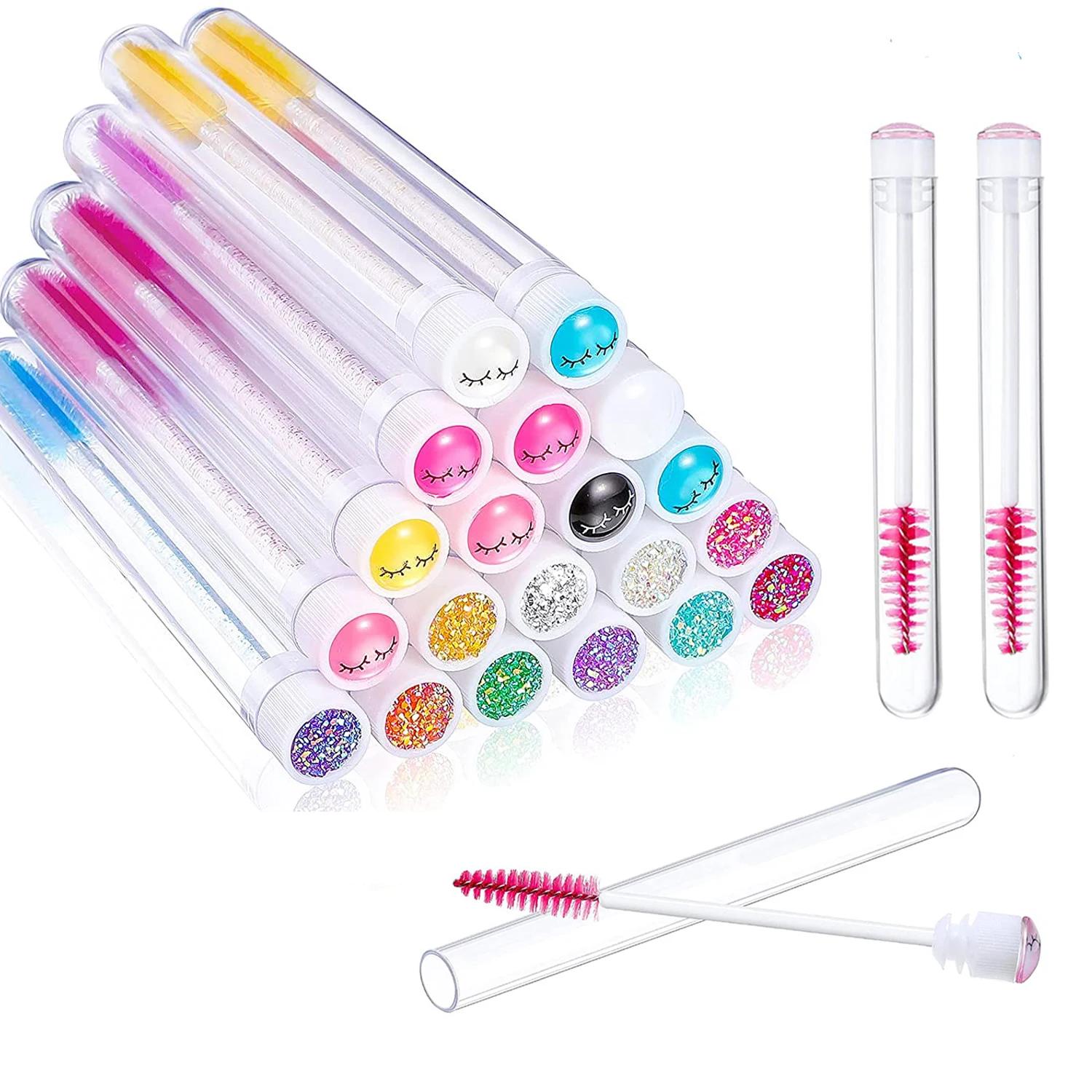 Brosse à sourcils réutilisable, Tube, brosse à cils, brosse à sourcils remplaçable, anti-poussière,