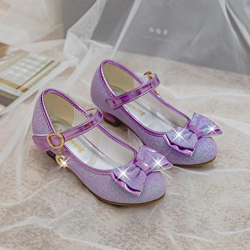 Sandales à strass papillon pour filles, chaussures de danse latine pour enfants, chaussures de princ