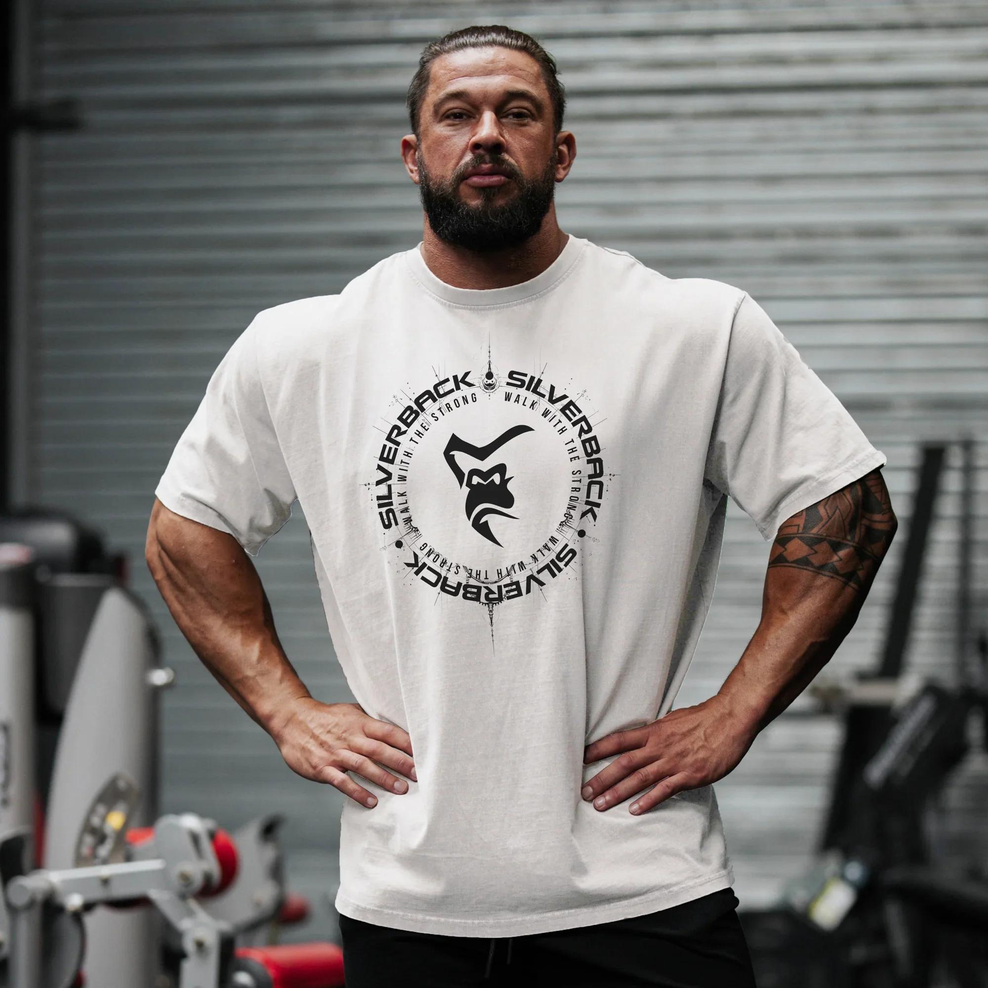 SILVERBACK 2025 T-shirts fitness à manches courtes pour hommes et femmes, T-shirts amples à col rond