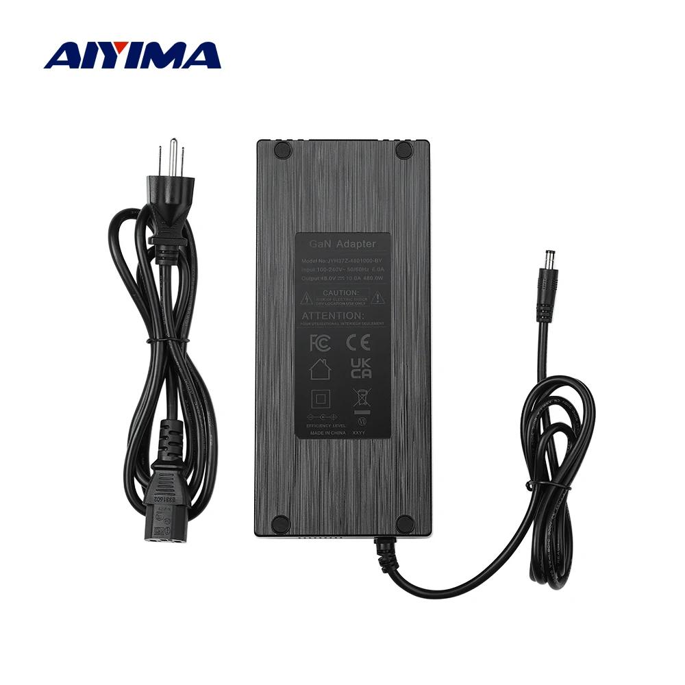 AIYIMA Audio 48V 10A GaN amplificateur adaptateur secteur 48V 10A interrupteur prise d'alimentation