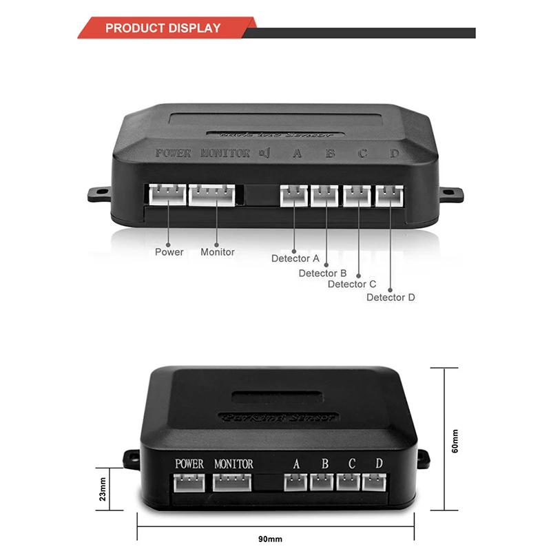 Kit de capteur de stationnement avec 4 radar LED, affichage numérique précis de l'alarme de Distance
