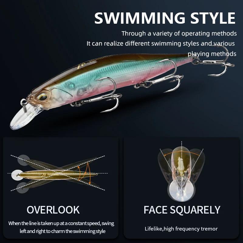 MEREDITH REALIS Jerkbait Wobbler 110mm 17g SP leurres de pêche appât dur vairon plusieurs couleurs p