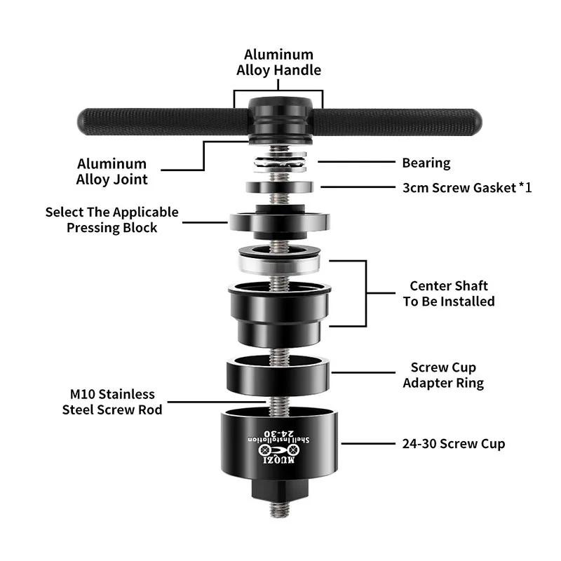 MUQZI-Kit d'outils de vélo, outil d'installation et de retrait rapide astronomique, pour BB86/BB30/B