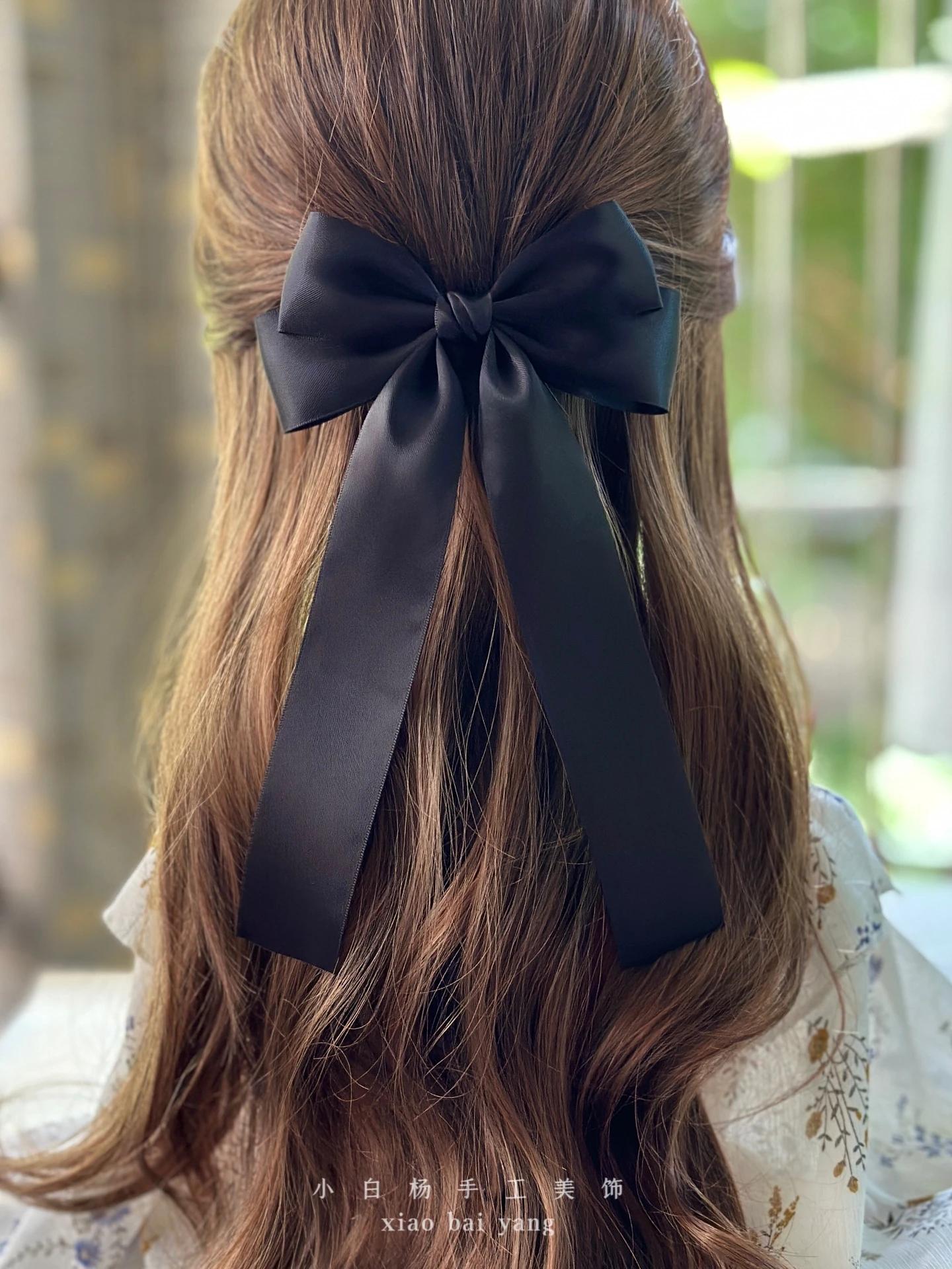 Barrette à cheveux en tissu style coréen pour femmes et filles, nœud en ruban, pince à ressort, acce