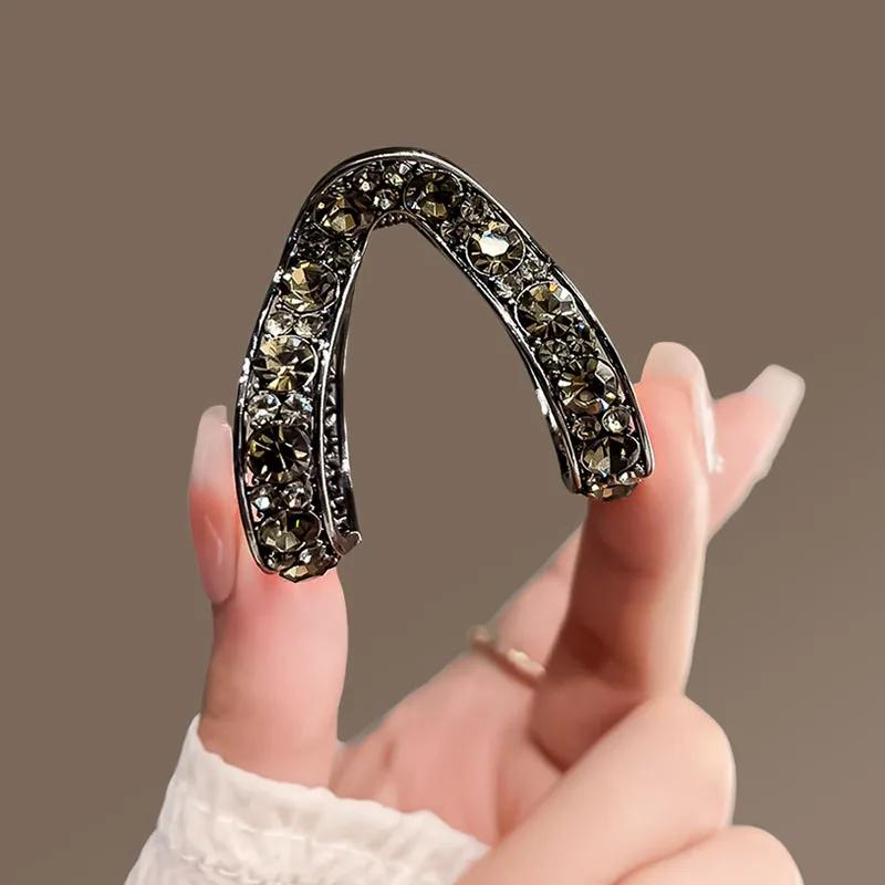 Mini pince à cheveux en strass pour femmes, petite mode, Anti-chute, queue de cheval haute, griffe,