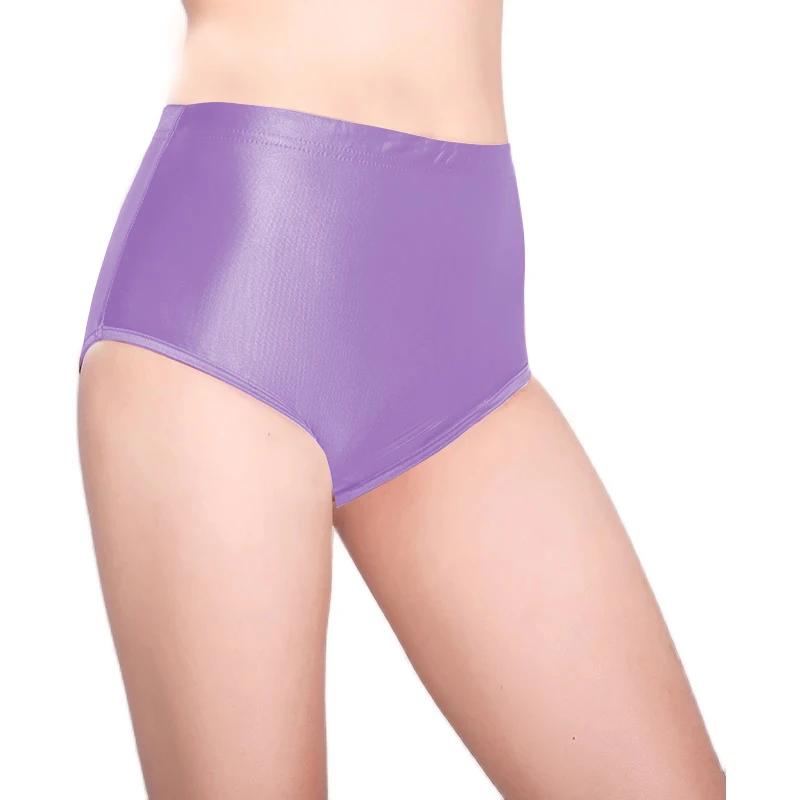 Short satin soyeux brillant femme pantalon sexy bikini taille haute collant