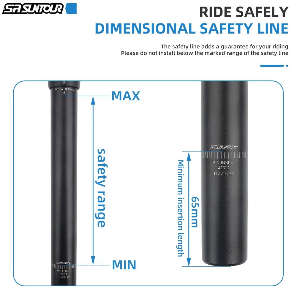 Suntour-Tige de dégager VTT à suspension NCX, sac à dos, compte-gouttes, amortisseur de vélo, tube d
