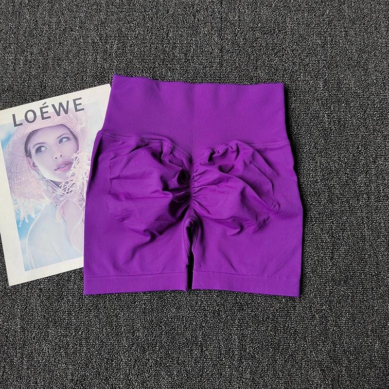 Short de Yoga pêche pour filles, pantalon à trois croix, taille haute, tricoté, pression, course à p