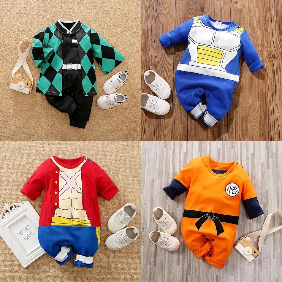 Costume pour bébé fille et garçon, vêtements Anime, barboteuse pour nouveau-né, Luffy Akatsuki végét