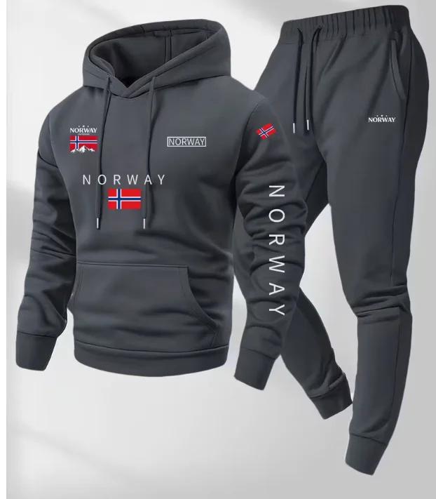 Ensemble 2 pièces sweat à capuche et pantalon de survêtement à cordon de serrage avec motif lettres