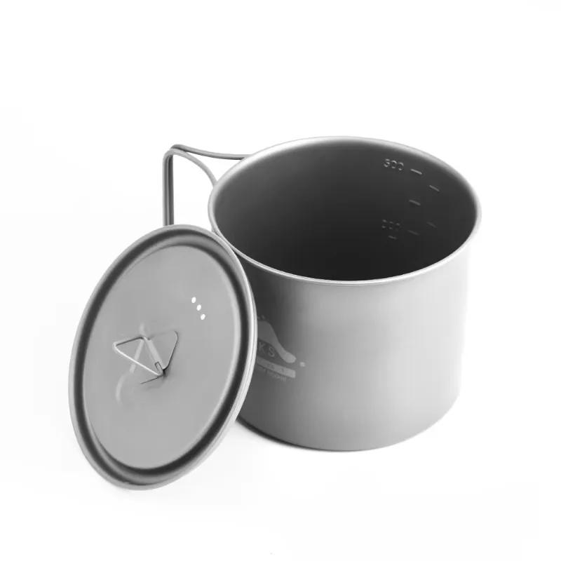 TOAKS – Pot ultraléger en titane de 550ml, tasse de Camping en plein air avec couvercle, deux versio
