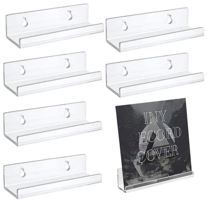 Étagère murale en vinyle transparent, 6 pièces, support mural en acrylique pour Album, présentoir de